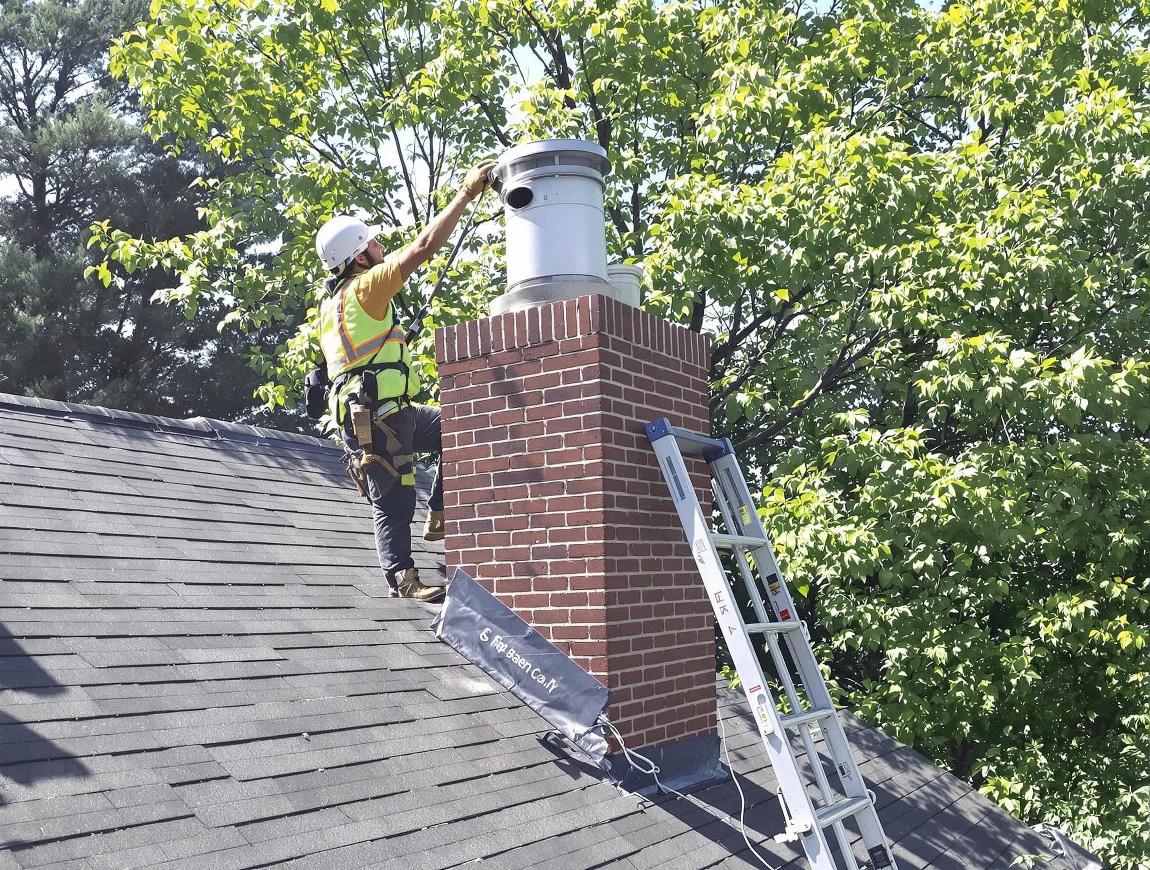 Chimney liner inspection by Brighton Chimney Sweep in Brighton, PA
