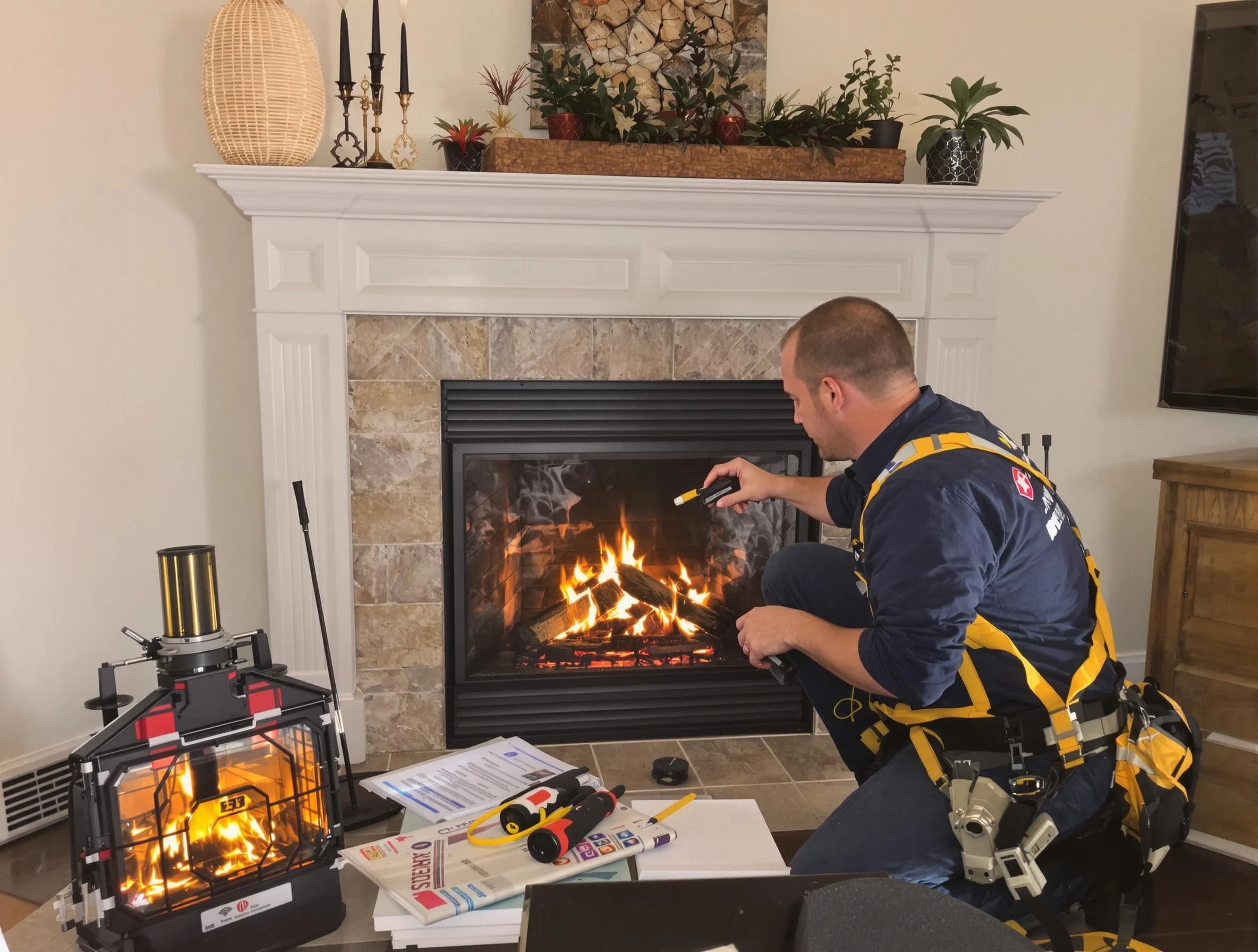 Safety-focused fireplace inspection by Brighton Chimney Sweep in Brighton, PA