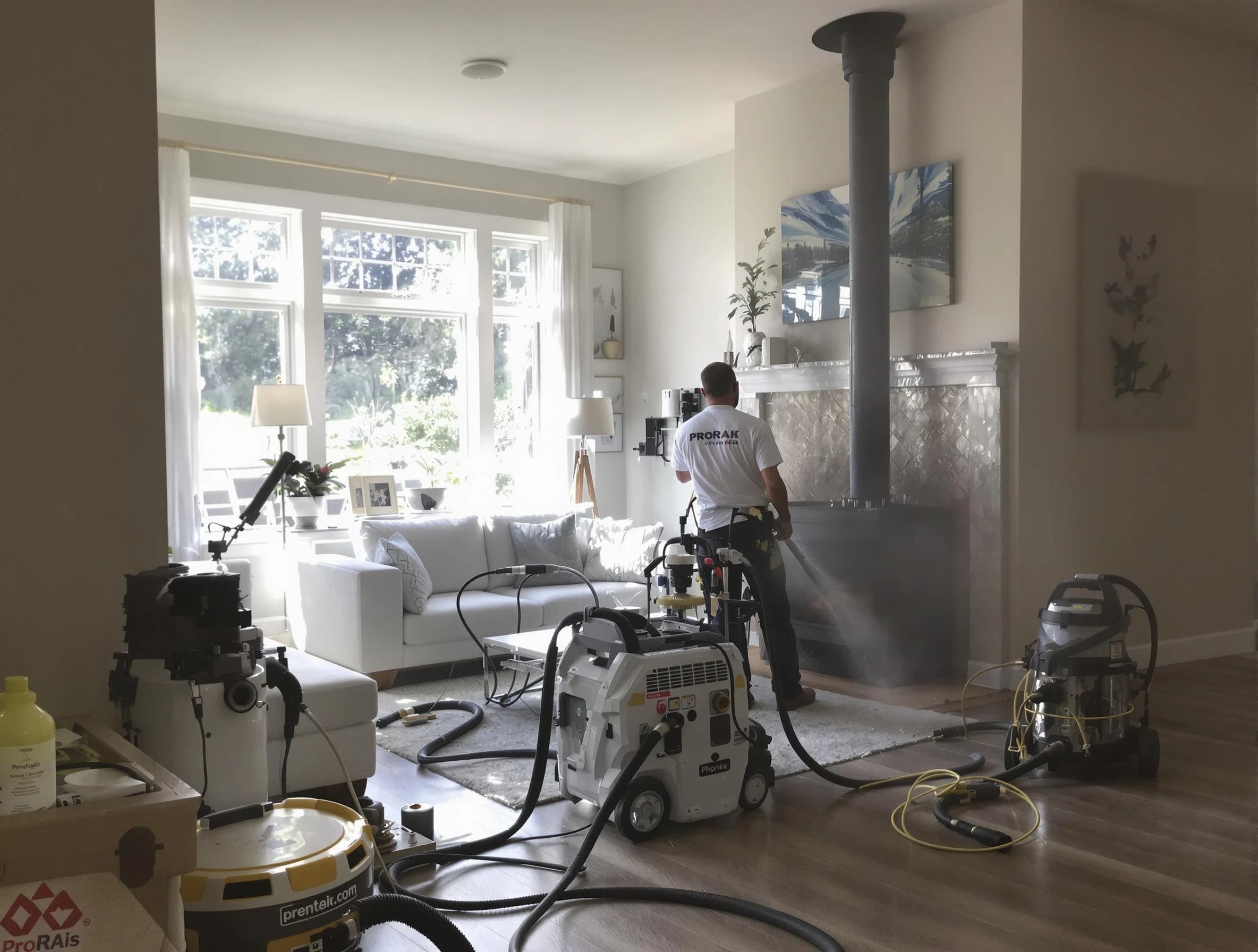 Soot removal service by Brighton Chimney Sweep for a fireplace in Brighton, PA
