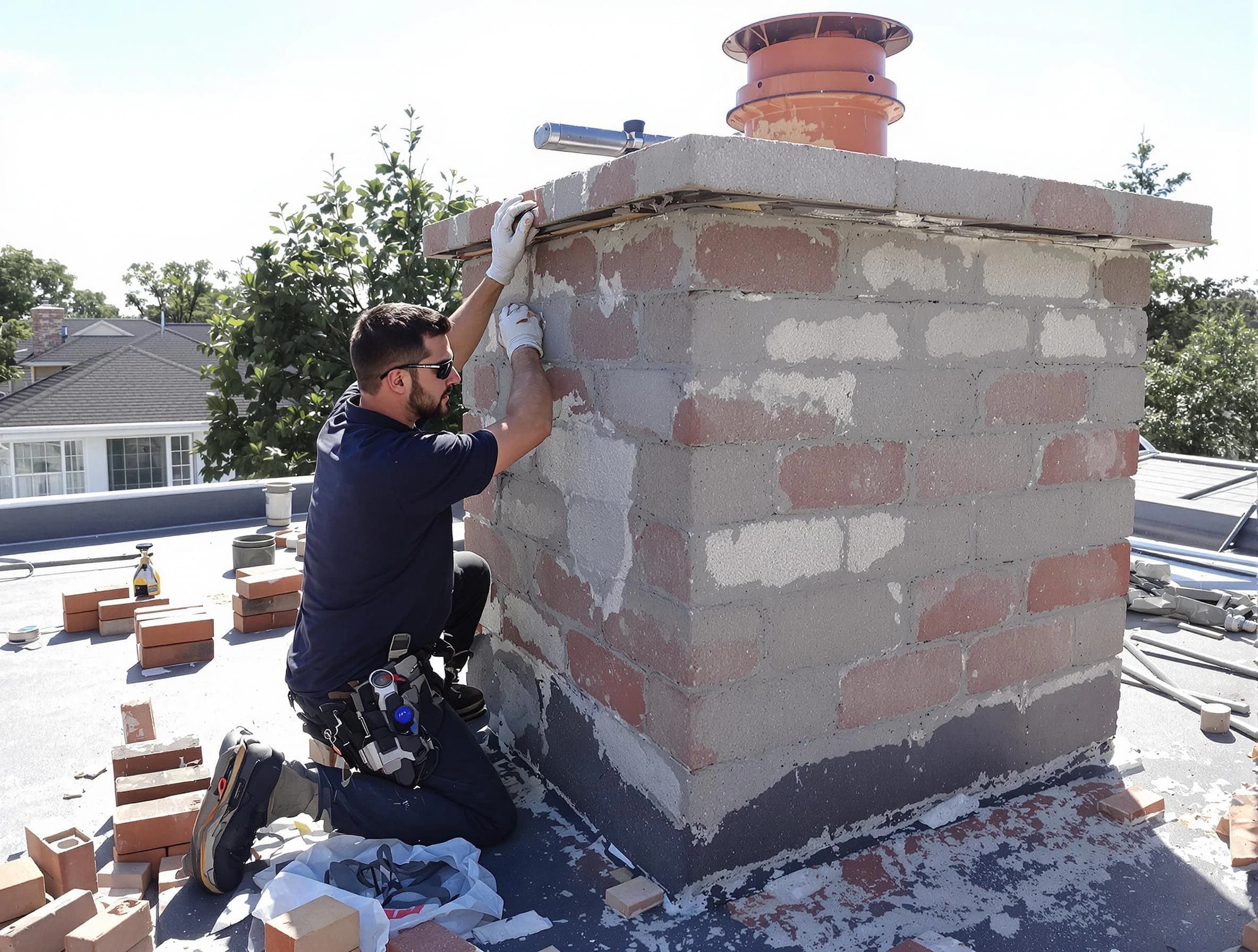 Advanced chimney repair process by Brighton Chimney Sweep in Brighton, PA