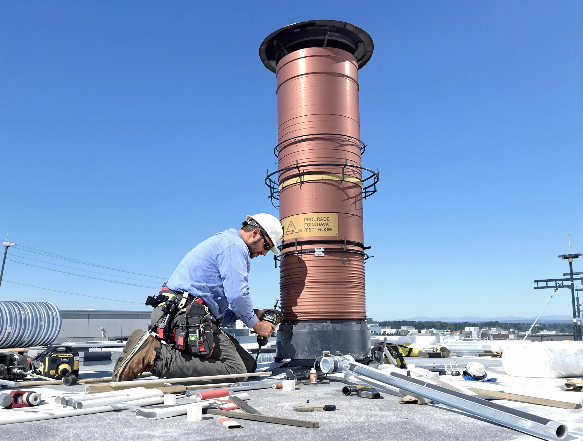 Installed chimney liner by Brighton Chimney Sweep in Brighton, PA