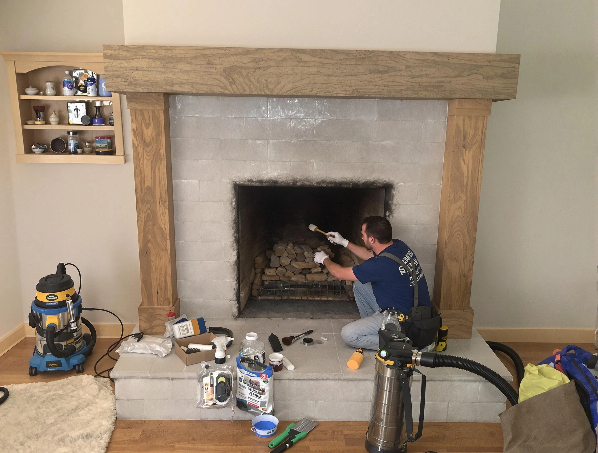Detailed creosote removal process by Brighton Chimney Sweep in Brighton, PA